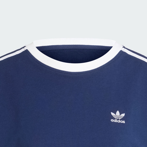 adidas Originals阿迪三叶草2025女子3S LOOSE CROP T针织无领短TJC8151