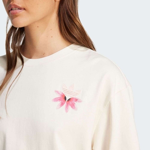 adidas Originals阿迪三叶草2025女子GFX TEE针织无领短TKC0678