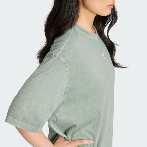 adidas Originals阿迪三叶草2025女子ESS TEE OS针织无领短TJD5344