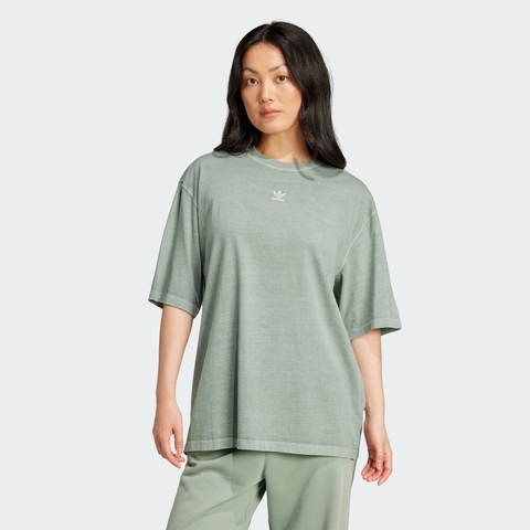 adidas Originals阿迪三叶草2025女子ESS TEE OS针织无领短TJD5344