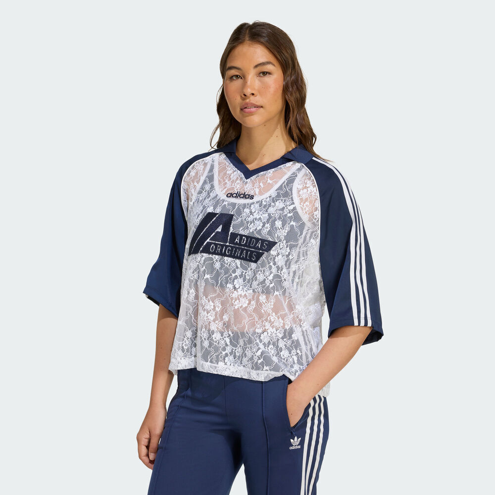 adidas Originals阿迪三叶草2025女子JERSEY针织有领短TKD2275