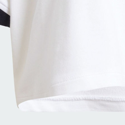 adidas Originals阿迪三叶草2025女子3S LOOSE CROP T针织无领短TJC8150