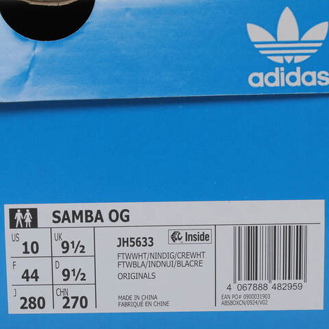adidas Originals阿迪三叶草2025中性SAMBA OGORI-CLASSICJH5633