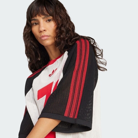 adidas Originals阿迪三叶草2025女子JERSEY针织无领短TKD2269