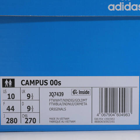 adidas Originals阿迪三叶草2025中性CAMPUS 00SORI-CLASSICJQ7439