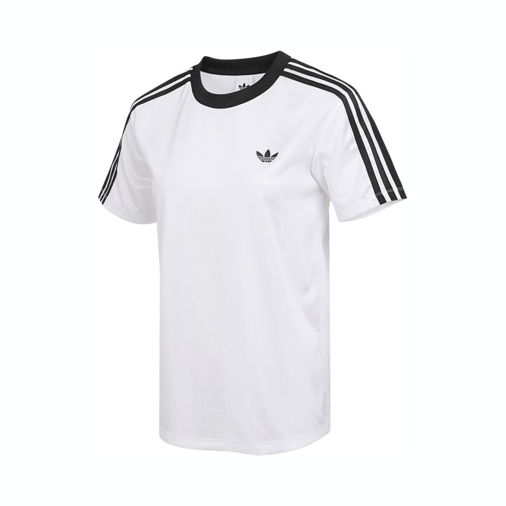 adidas Originals阿迪三叶草2025女子JACQUARD TEE针织无领短TJV9647