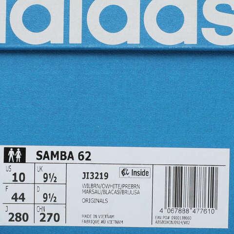 adidas Originals阿迪三叶草2025中性SAMBA 62ENERGYJI3219