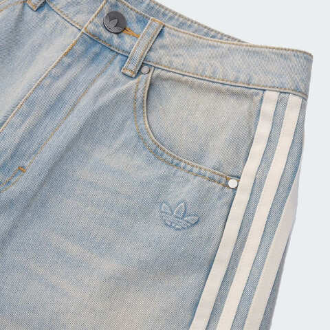 adidas Originals阿迪三叶草2025女子DENIM BN PANT牛仔长裤KG0200