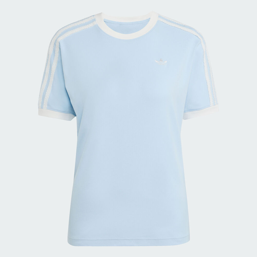 adidas Originals阿迪三叶草2025女子RUFFLE 3S TEE针织无领短TKC8820
