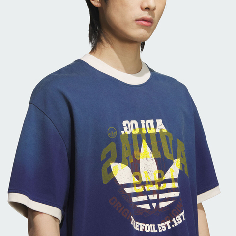 adidas Originals阿迪三叶草2025男子BBLS WASHED TEE针织无领短TKC0289