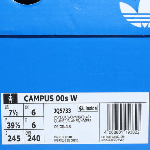 adidas Originals阿迪三叶草2025中性CAMPUS 00s WORI-CLASSICJQ5733