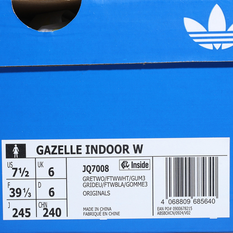 adidas Originals阿迪三叶草2025中性GAZELLE INDOOR WORI-CLASSICJQ7008