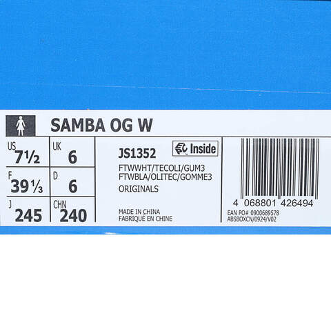 adidas Originals阿迪三叶草2025中性SAMBA OG WORI-CLASSICJS1352