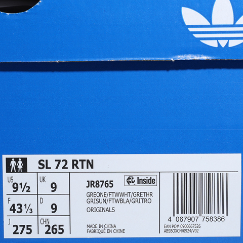 adidas Originals阿迪三叶草2025中性SL 72 RTNORI-RUNNINGJR8765