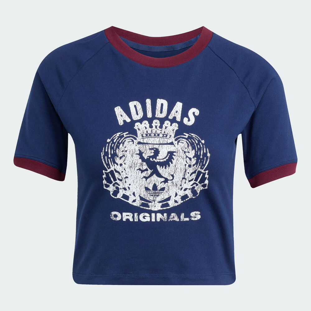 adidas Originals阿迪三叶草2025女子GRFX TEE针织无领短TJW6033