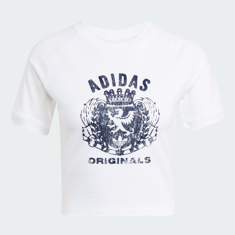 adidas Originals阿迪三叶草2025女子GRFX TEE针织无领短TJZ0851