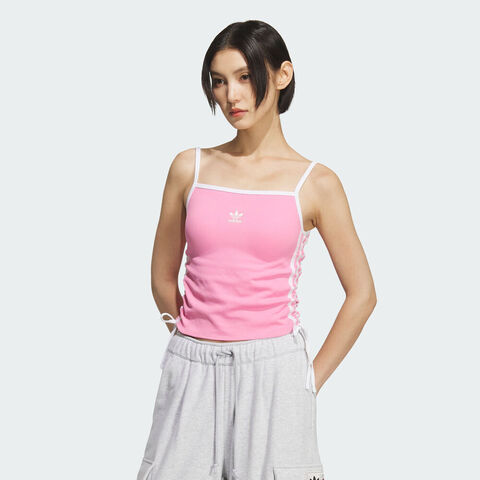 adidas Originals阿迪三叶草2025女子DRAWSTRING TANK吊带背心KE3888