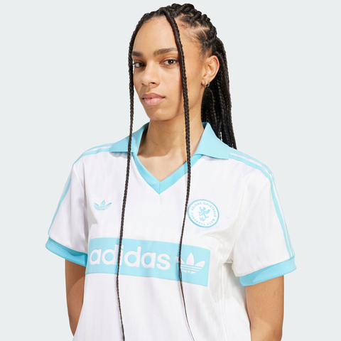 adidas Originals阿迪三叶草2025女子FOOTBALL TEE针织有领短TJZ0848