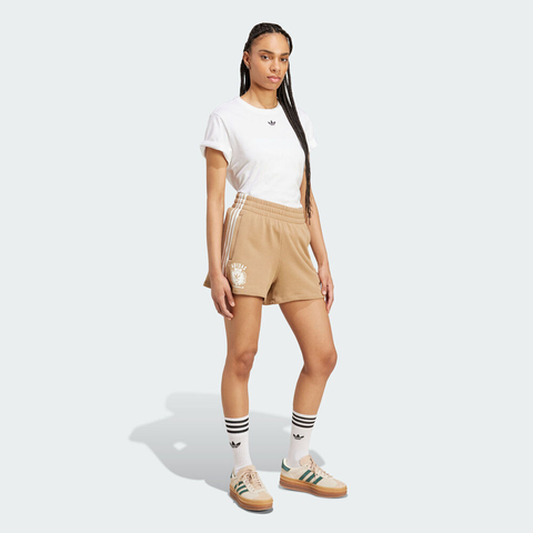 adidas Originals阿迪三叶草2025女子GRFX SHORTS针织短裤JW6063