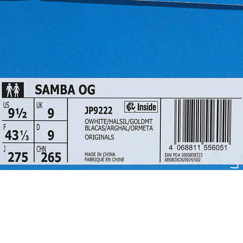 adidas Originals阿迪三叶草2025中性SAMBA OGORI-CLASSICJP9222