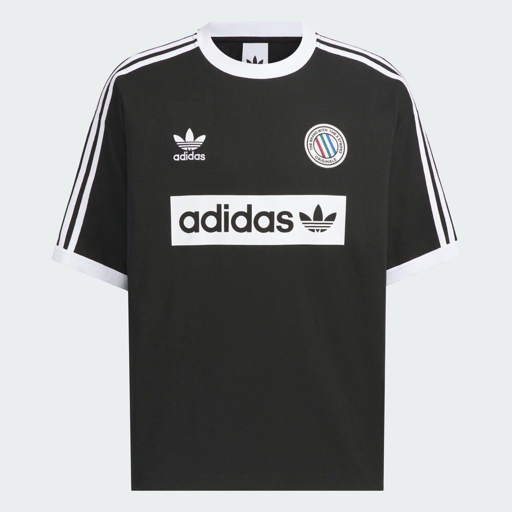 adidas Originals阿迪三叶草2025男子RINGER TEE针织无领短TKC2603