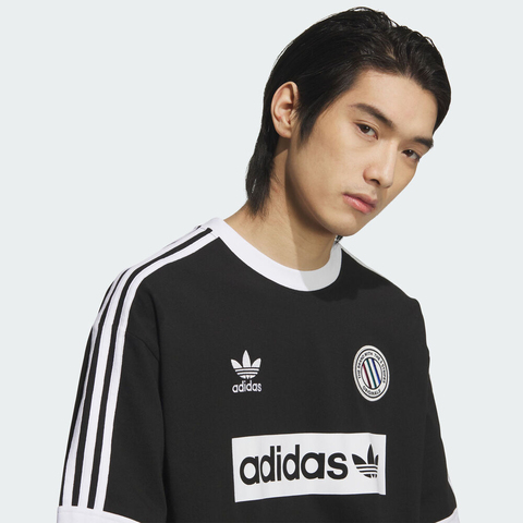 adidas Originals阿迪三叶草2025男子RINGER TEE针织无领短TKC2603