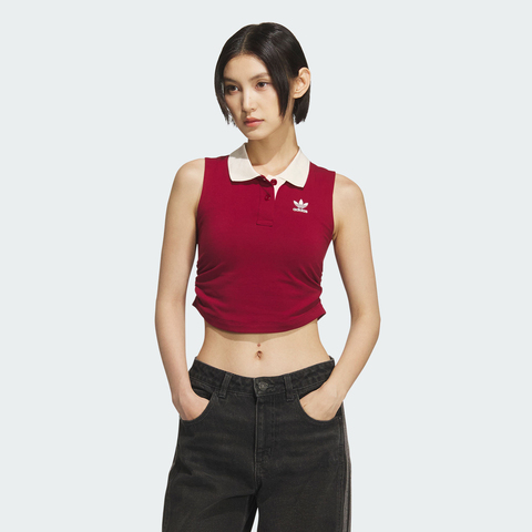 adidas Originals阿迪三叶草2025女子POLO PAD TANK休闲背心KF4242