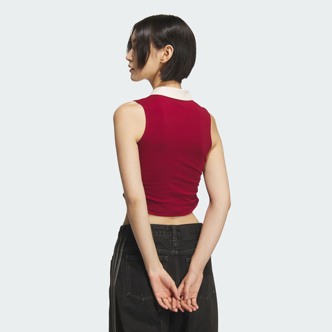 adidas Originals阿迪三叶草2025女子POLO PAD TANK休闲背心KF4242