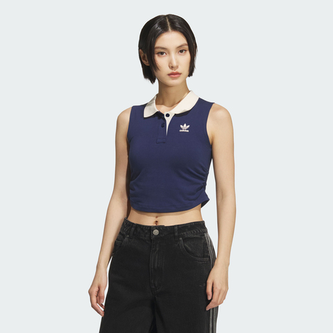 adidas Originals阿迪三叶草2025女子POLO PAD TANK休闲背心KE3893
