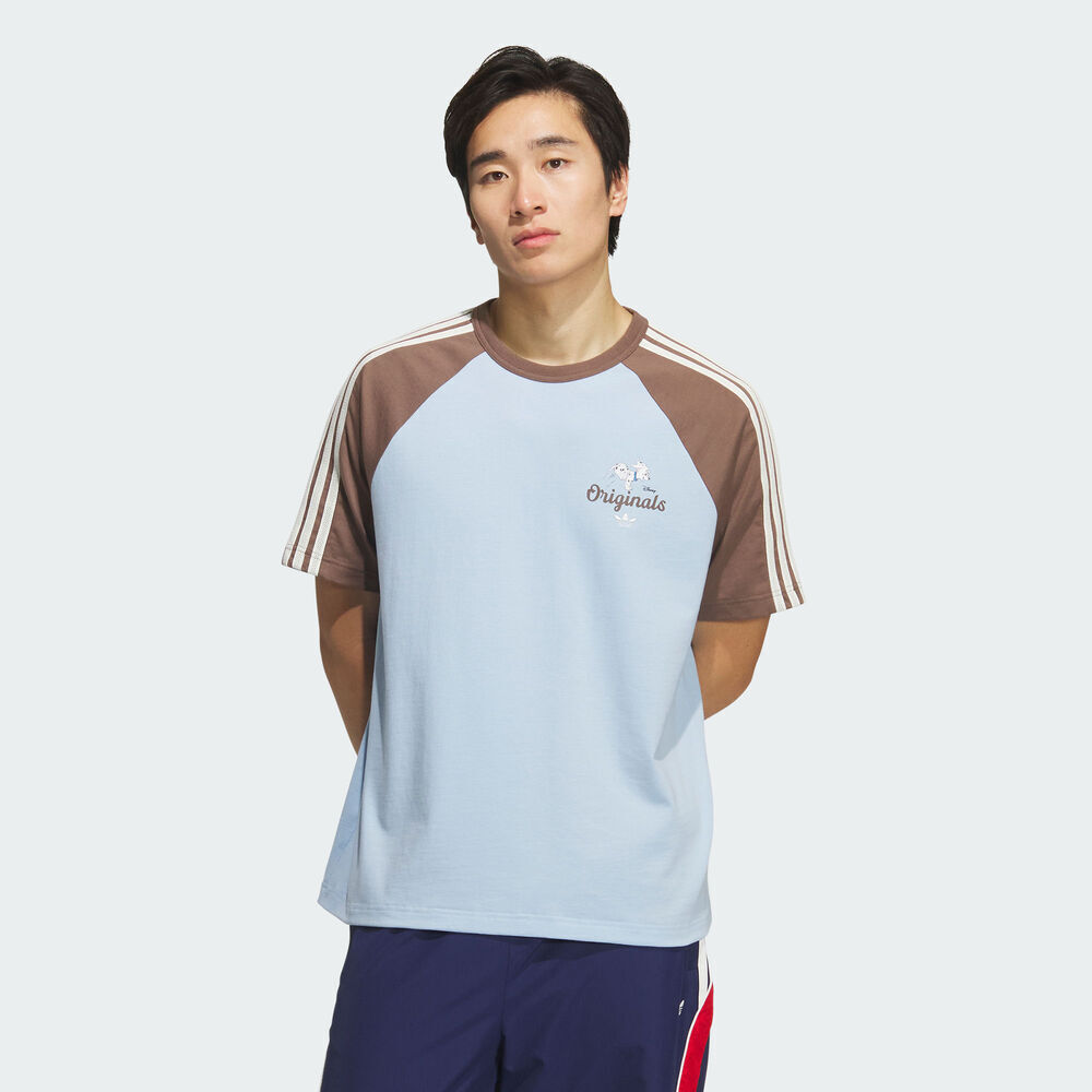 adidas Originals阿迪三叶草2025男子U RAGLAN TEE针织无领短TKG6686