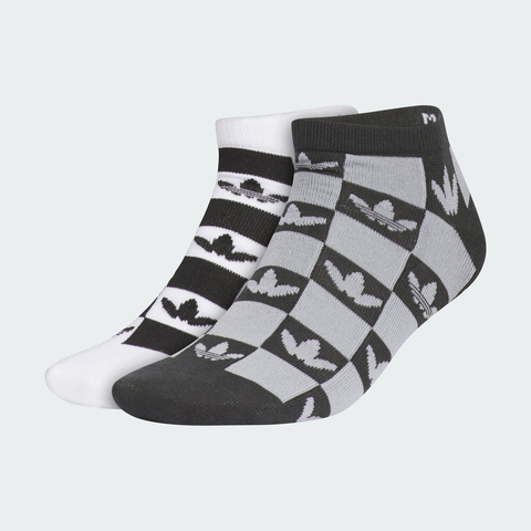 adidas Originals阿迪三叶草2025中性AOP LOW CUT 2PP短袜优惠装KF2497