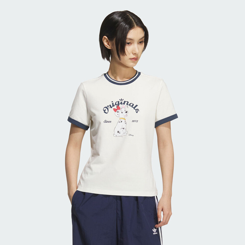 adidas Originals阿迪三叶草2025女子W RINGER TEE针织无领短TKG6696
