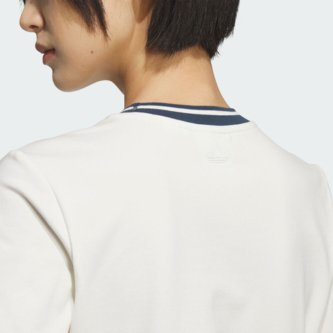 adidas Originals阿迪三叶草2025女子W RINGER TEE针织无领短TKG6696