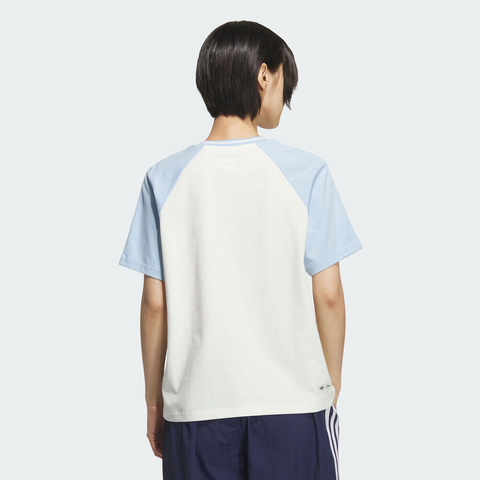 adidas Originals阿迪三叶草2025女子W RAGLAN TEE针织无领短TKG6698