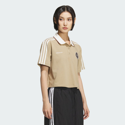 adidas Originals阿迪三叶草2025女子POLO SS W针织有领短TKH1186