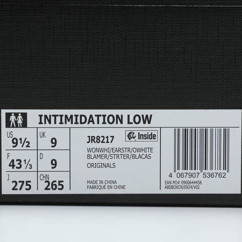 adidas Originals阿迪三叶草2025中性INTIMIDATION LOWORI-BBALLJR8217