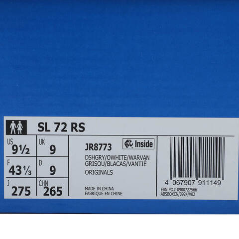 adidas Originals阿迪三叶草2025中性SL 72 RSORI-RUNNINGJR8773