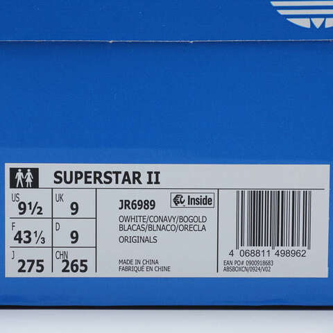 adidas Originals阿迪三叶草2025中性SUPERSTAR IIORI-CLASSICJR6989