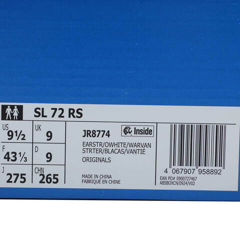 adidas Originals阿迪三叶草2025中性SL 72 RSORI-RUNNINGJR8774