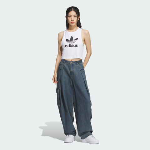 adidas Originals阿迪三叶草2025女子DENIM CARGO牛仔长裤KC5813