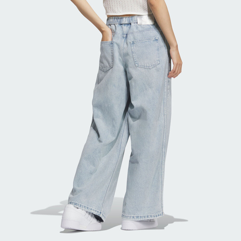 adidas Originals阿迪三叶草2025女子DENIM PANT牛仔长裤KC5837