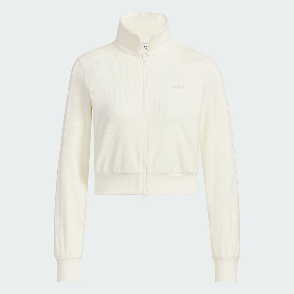 adidas Originals阿迪三叶草2025女子RIB CLLAR FZ针织无帽外套KB5445