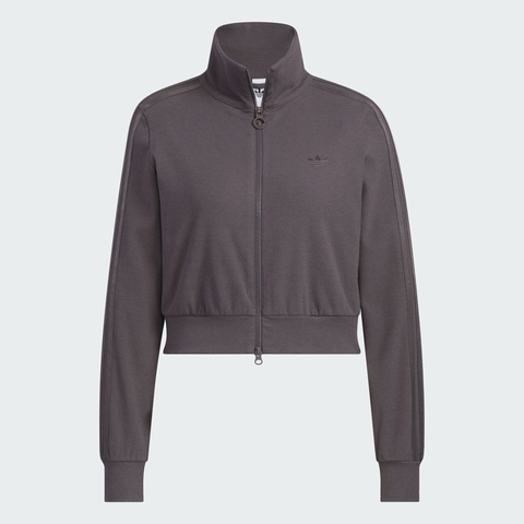 adidas Originals阿迪三叶草2025女子RIB CLLAR FZ针织无帽外套KB5446