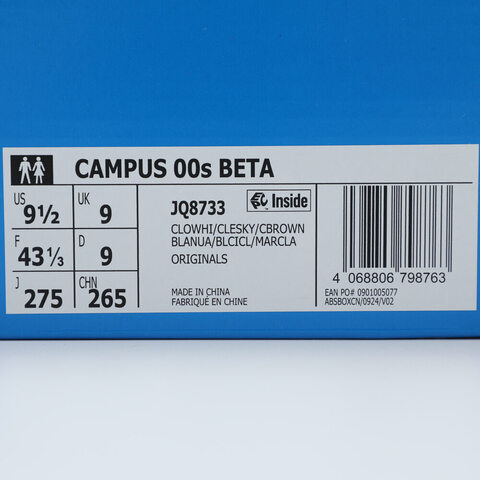 adidas Originals阿迪三叶草2025中性CAMPUS 00s BETAENERGYJQ8733