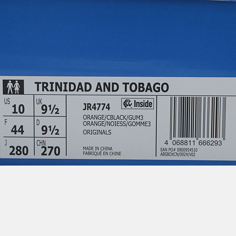 adidas Originals阿迪三叶草2025中性TRINIDAD AND TOBAGOENERGYJR4774
