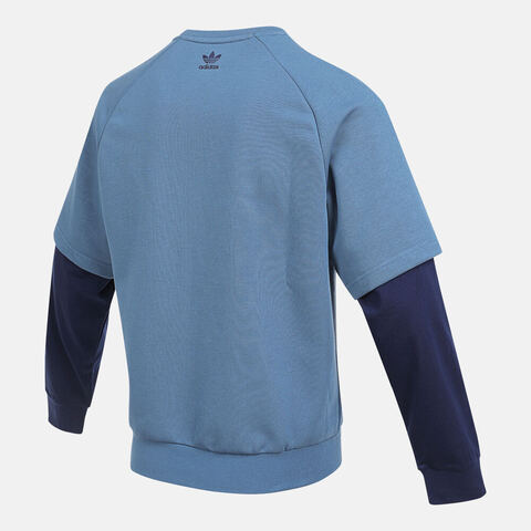 adidas Originals阿迪三叶草2025男大童JK BB CREW 8针织无帽卫衣KG6621