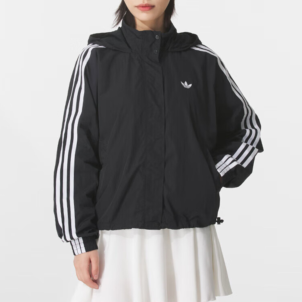 adidas Originals阿迪三叶草2025女子3S WINDBREAKER梭织连帽外套JX1451