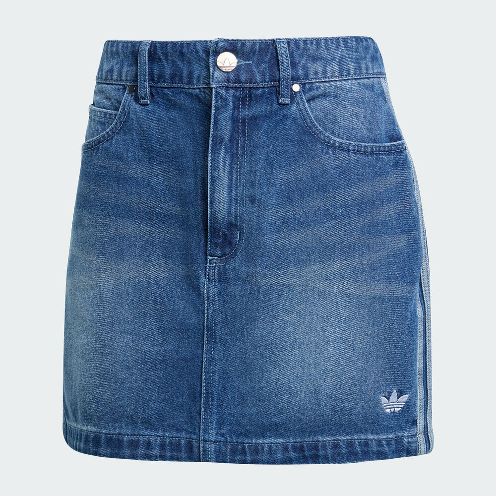 adidas Originals阿迪三叶草2025女子DENIM MINI SKT牛仔短裙JW2649
