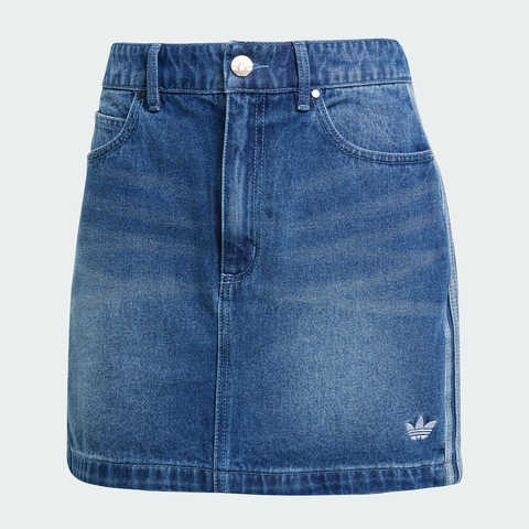 adidas Originals阿迪三叶草2025女子DENIM MINI SKT牛仔短裙JW2649