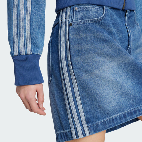 adidas Originals阿迪三叶草2025女子DENIM MINI SKT牛仔短裙JW2649